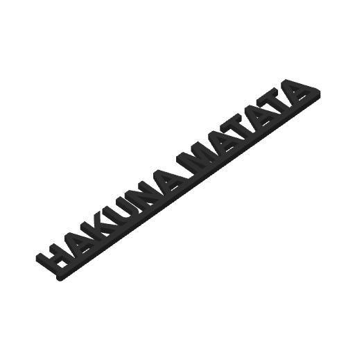 Hakuna Matata Text Door Topper - 3D Printed