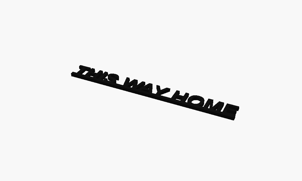 This Way Home 3D Printed Text Door Topper Home Decoration