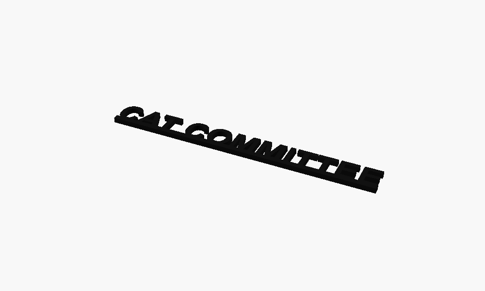 Cat Committee 3D Printed Text Door Topper Home Decoration