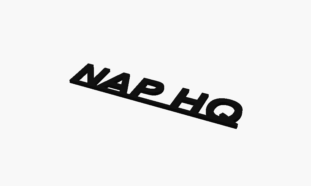 Nap Hq 3D Printed Text Door Topper Home Decoration