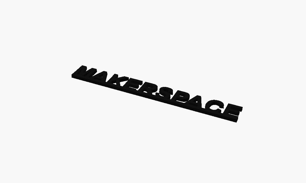 Makerspace 3D Printed Text Door Topper Home Decoration