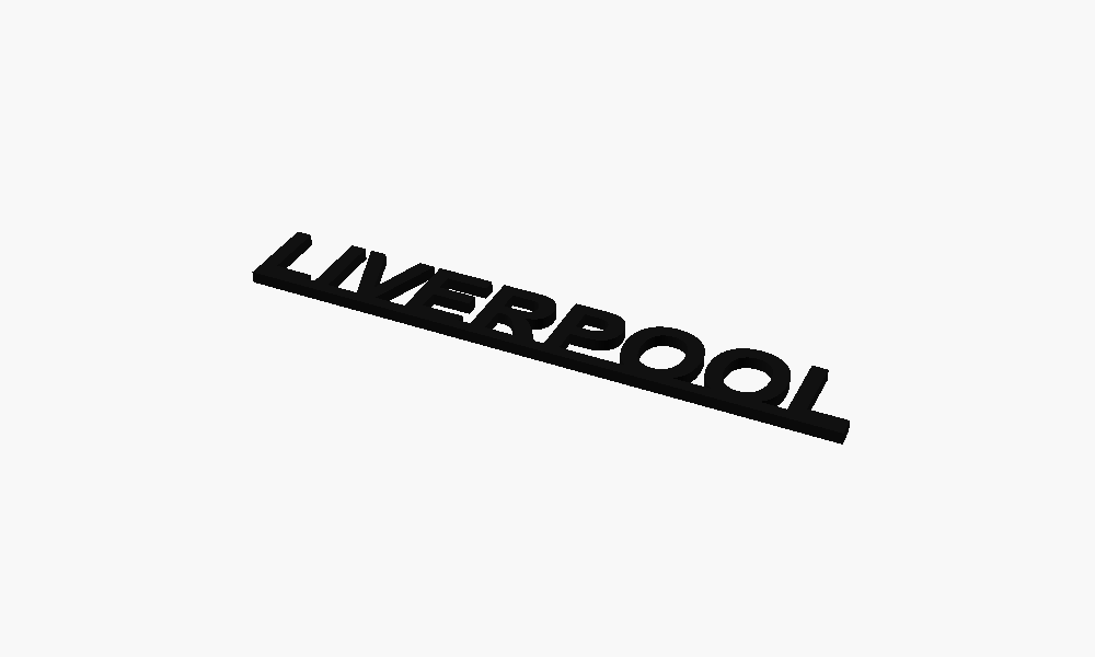 Liverpool 3D Printed Text Door Topper Home Decoration