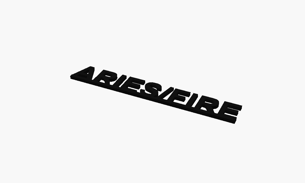 Aries/Fire 3D Printed Text Door Topper Home Decoration