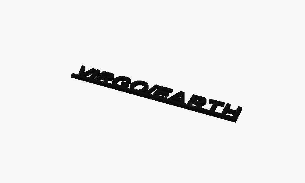 Virgo/Earth 3D Printed Text Door Topper Home Decoration