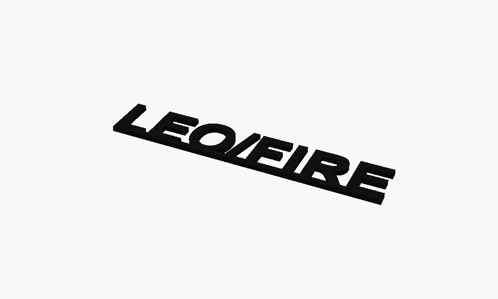 Leo/Fire 3D Printed Text Door Topper Home Decoration