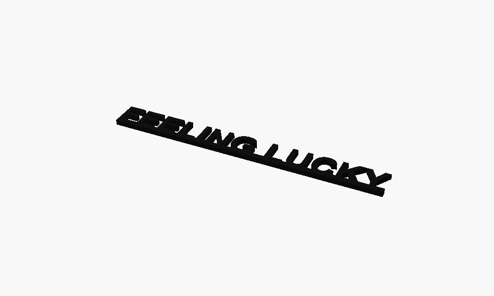 Feeling Lucky 3D Printed Text Door Topper Home Decoration