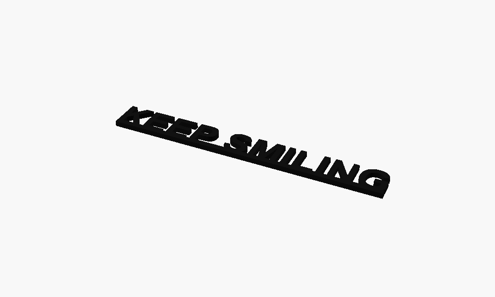 Keep Smiling 3D Printed Text Door Topper Home Decoration