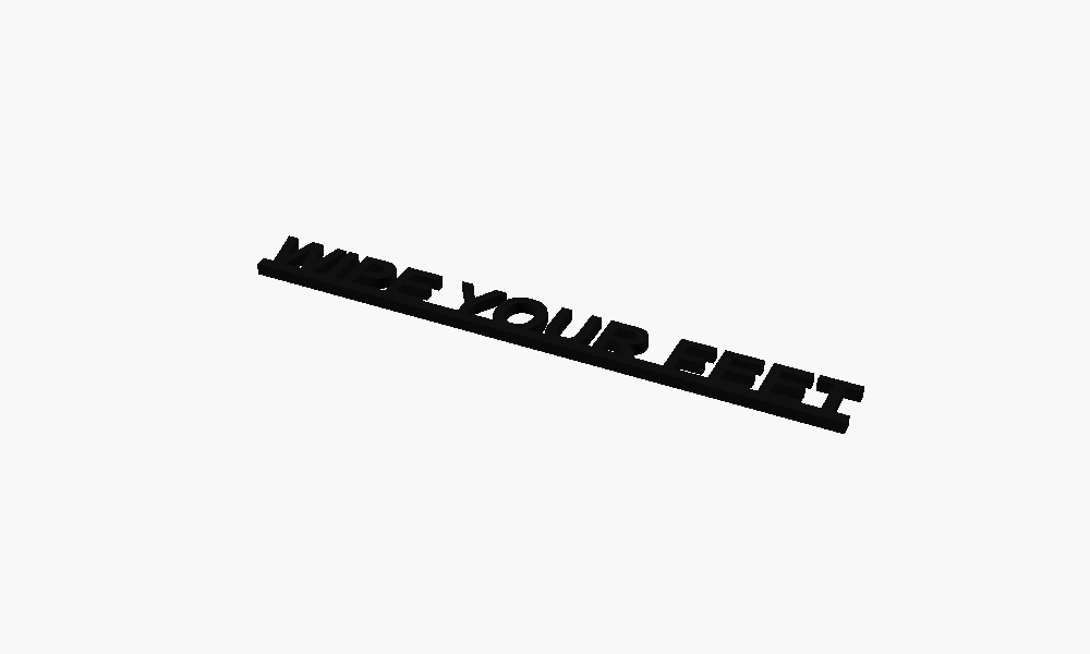 Wipe Your Feet 3D Printed Text Door Topper Home Decoration