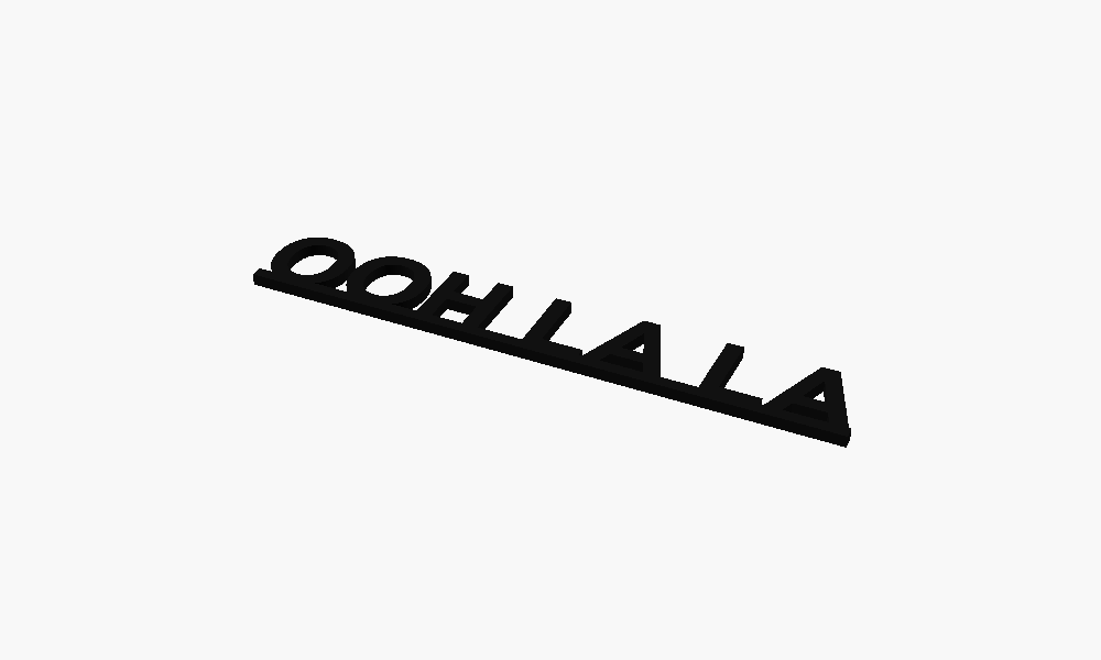 Ooh La La 3D Printed Text Door Topper Home Decoration