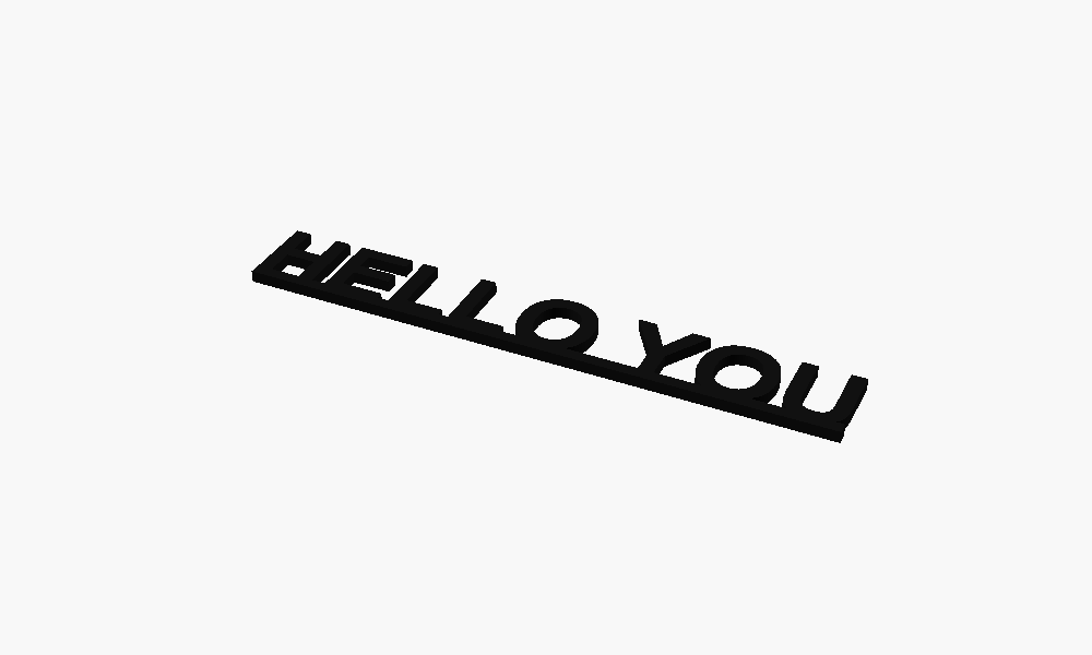 Hello You 3D Printed Text Door Topper Home Decoration