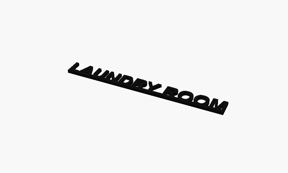 Laundry Room 3D Printed Text Door Topper Home Decoration