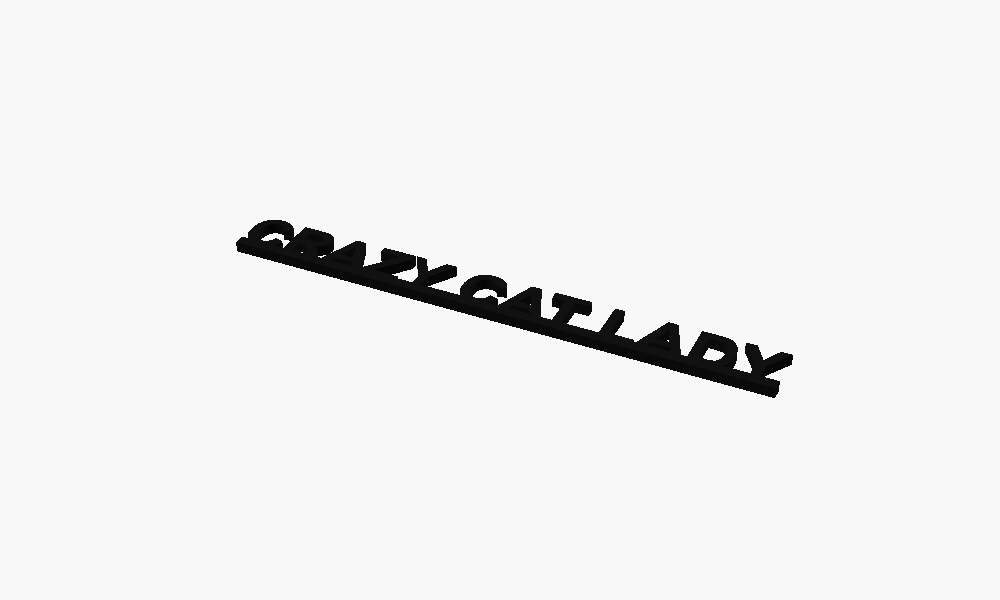 Crazy Cat Lady 3D Printed Text Door Topper Home Decoration