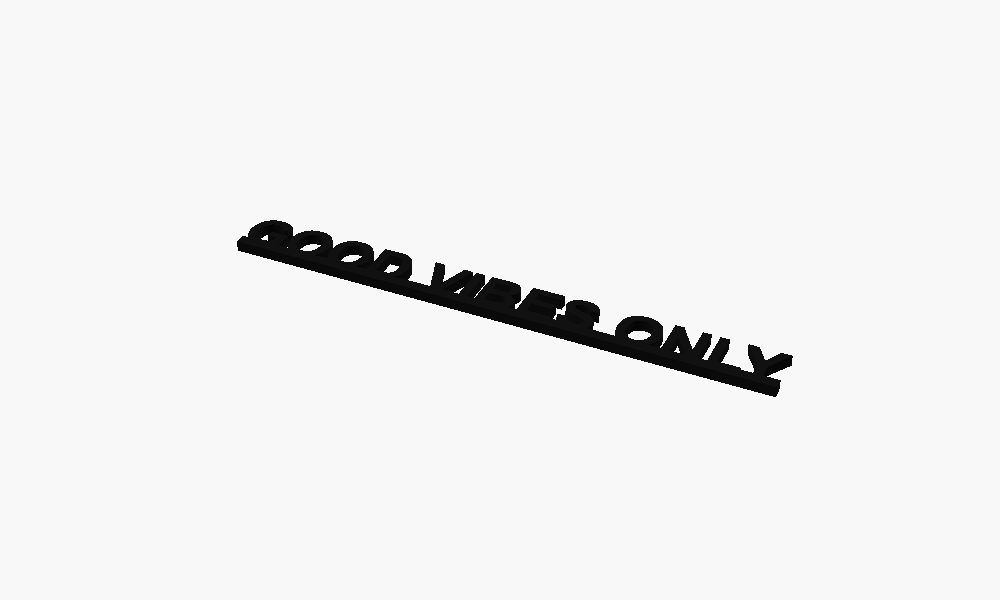 Good Vibes Only 3D Printed Text Door Topper Home Decoration