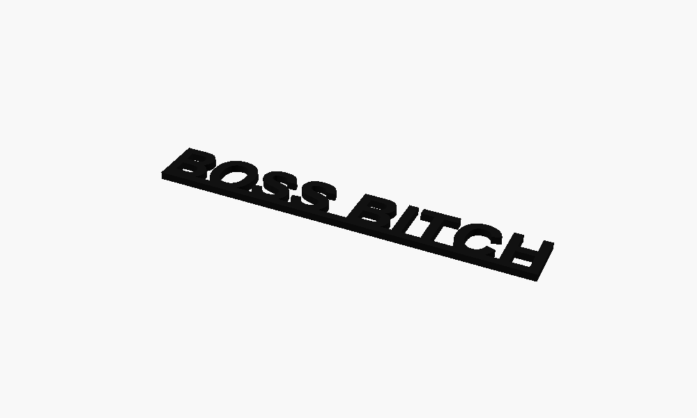 Boss Bitch 3D Printed Text Door Topper Home Decoration