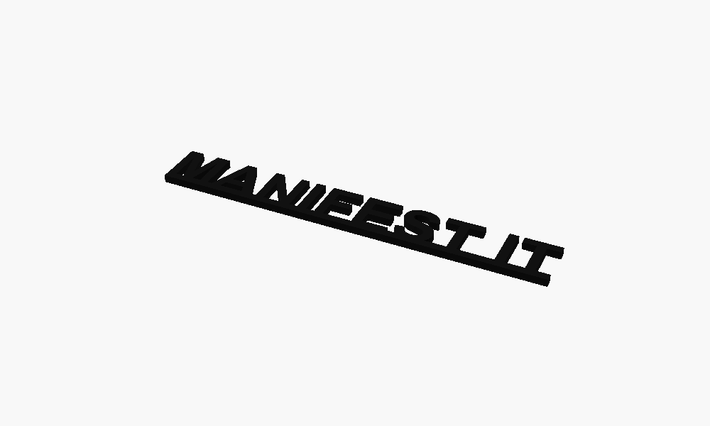 Manifest It 3D Printed Text Door Topper Home Decoration