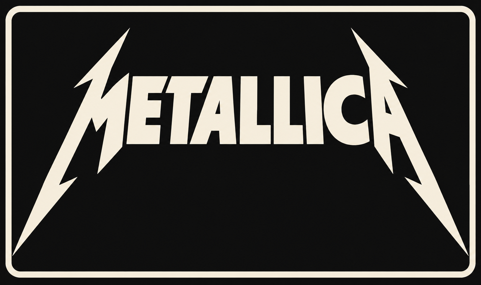 Metallica 3D Printed Wall Sign Plaque Indoor Decor 25cm