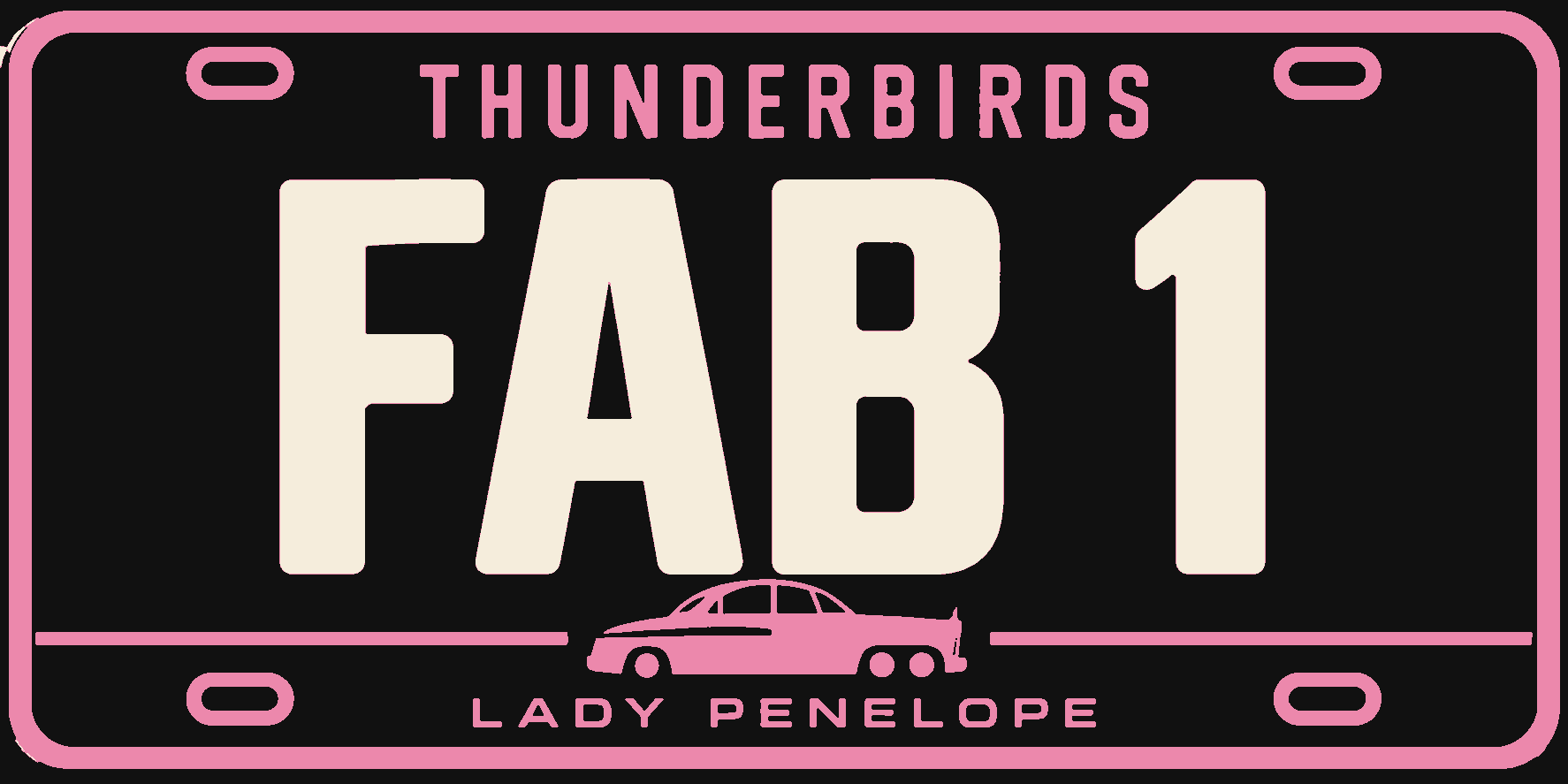 Thunderbirds FAB 1 3D Printed Decorative Number Plate Wall Sign 25cm
