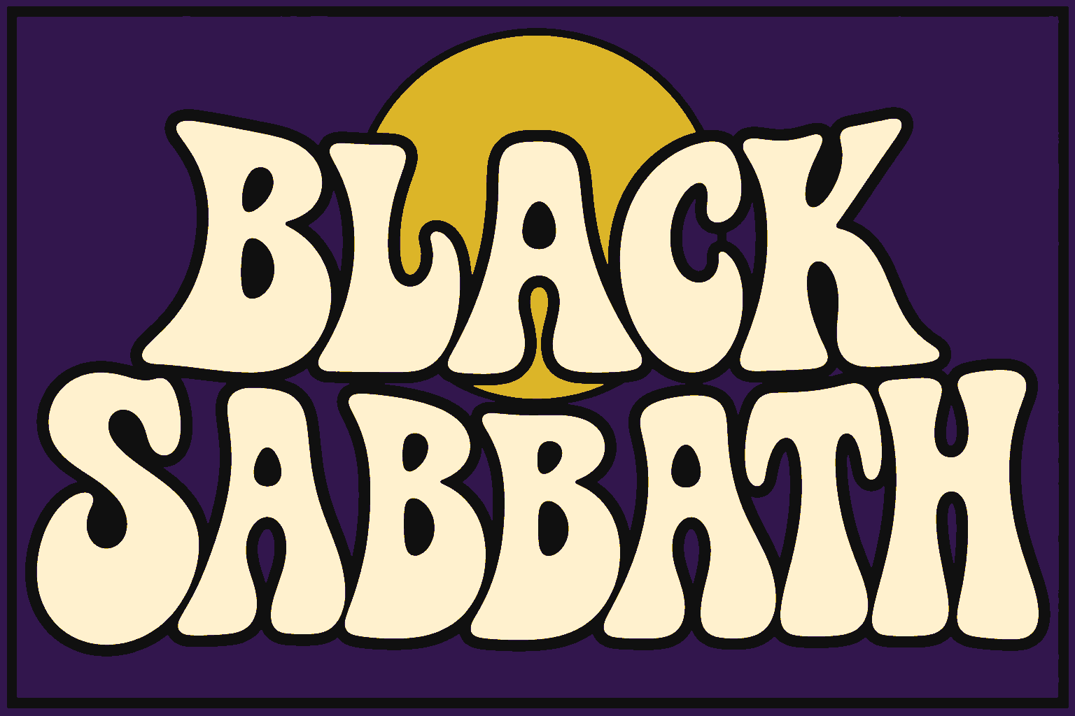 Black Sabbath 3D Printed Wall Sign Plaque Indoor Decor 25cm