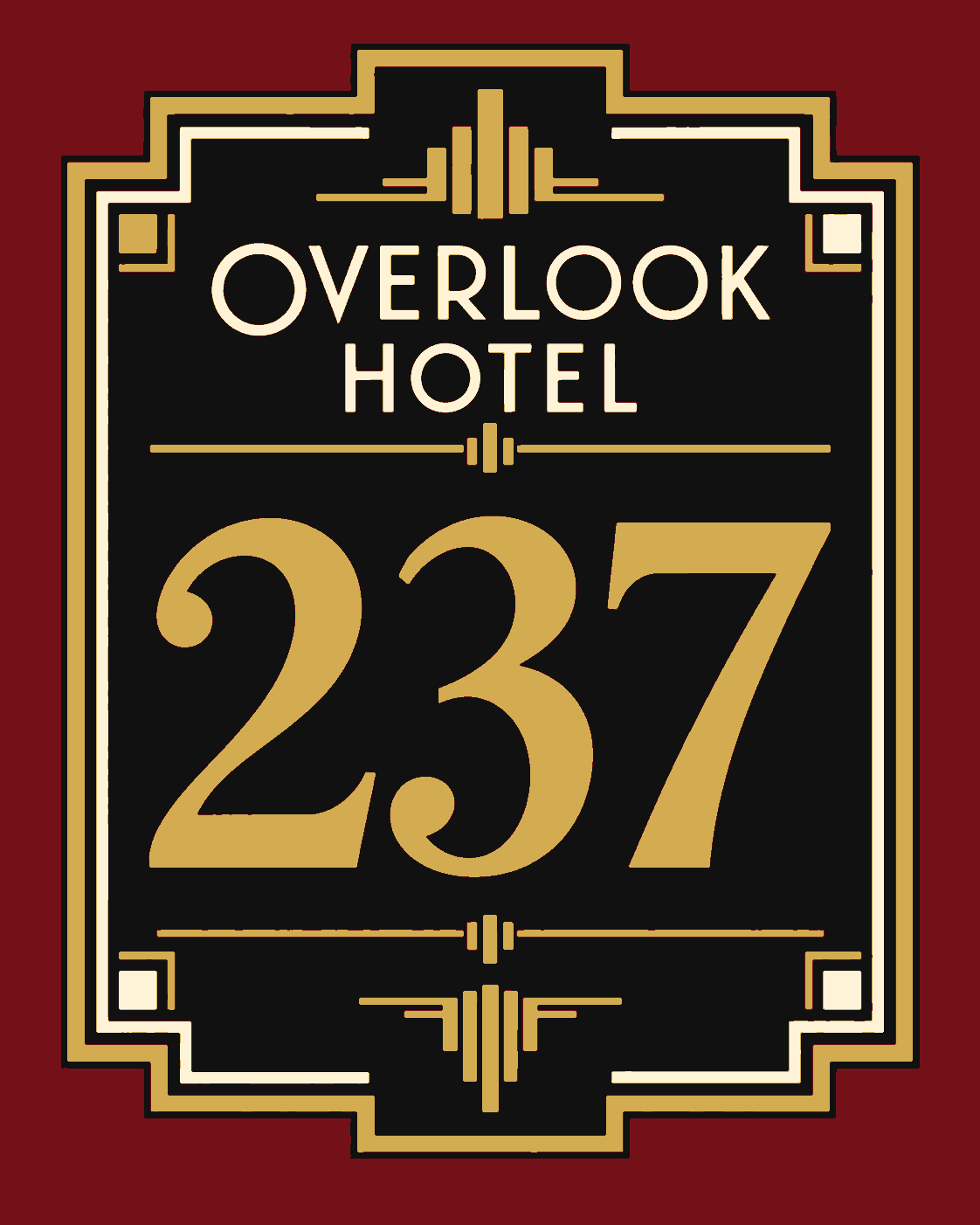 Overlook Hotel Room 237 3D Printed Wall Sign Plaque Indoor Decor 25cm